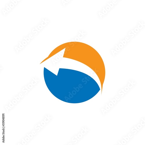 faster arrow logo vektor template