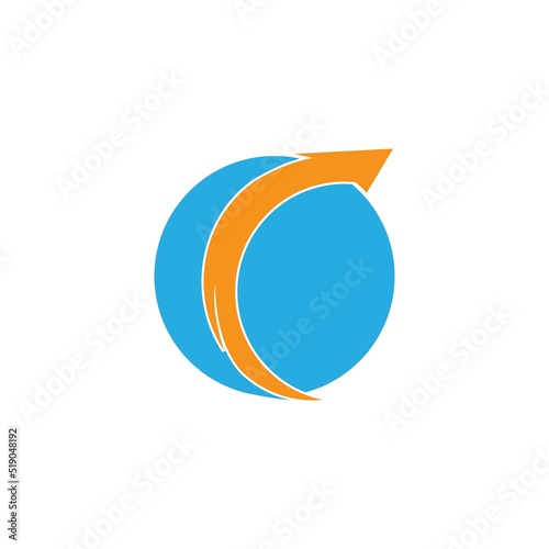 faster arrow logo vektor template