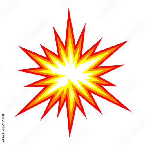 explosion vector illustration flat boom logo icon