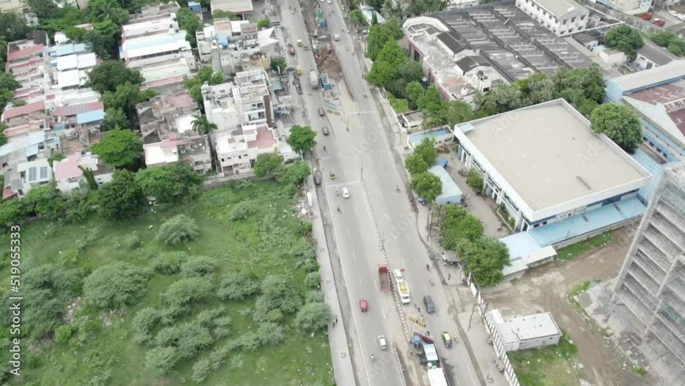 Aerial view of Chennai Metro Rail Construction in Mount Poonamallee Road. Aerial view of Chennai Metro Rail Construction in Mount Poonamallee Road.