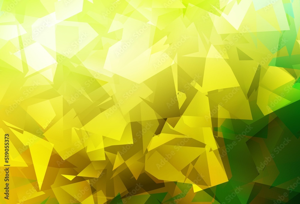 Light Green, Yellow vector triangle mosaic texture. Light Green, Yellow vector triangle mosaic texture.