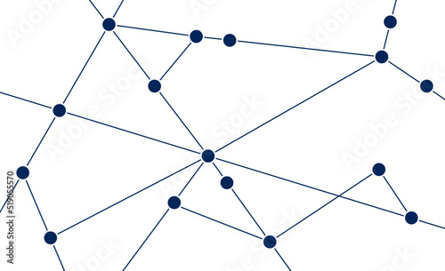 Network connected dots and lines fintech background template. Digital blockchain linked global digital database graphic vector.