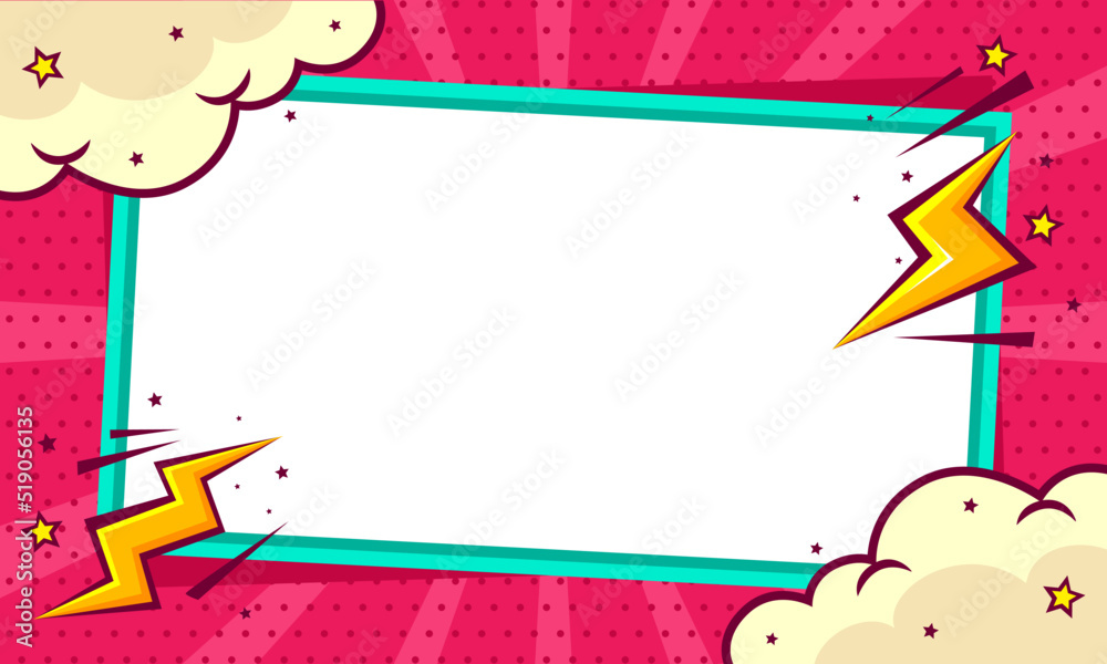 Comic cartoon frame background design Stock Vector | Adobe Stock
