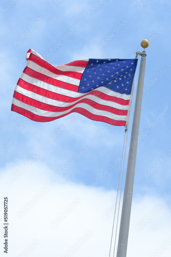 Obraz premium American flag waving in the wind