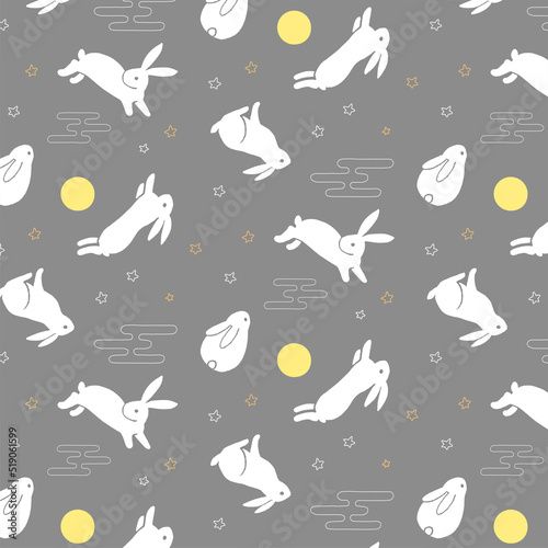 うさぎ柄のイラスト