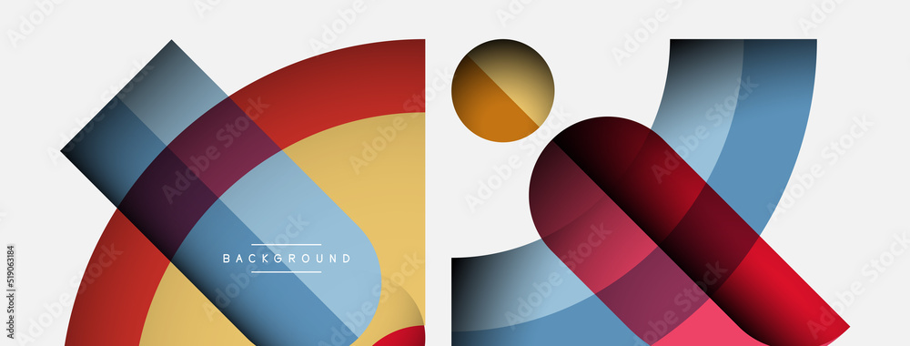 Geometric abstract background. Round shapes, circles, lines composition for wallpaper banner background or landing page Geometric abstract background. Round shapes, circles, lines composition for wallpaper banner background or landing page