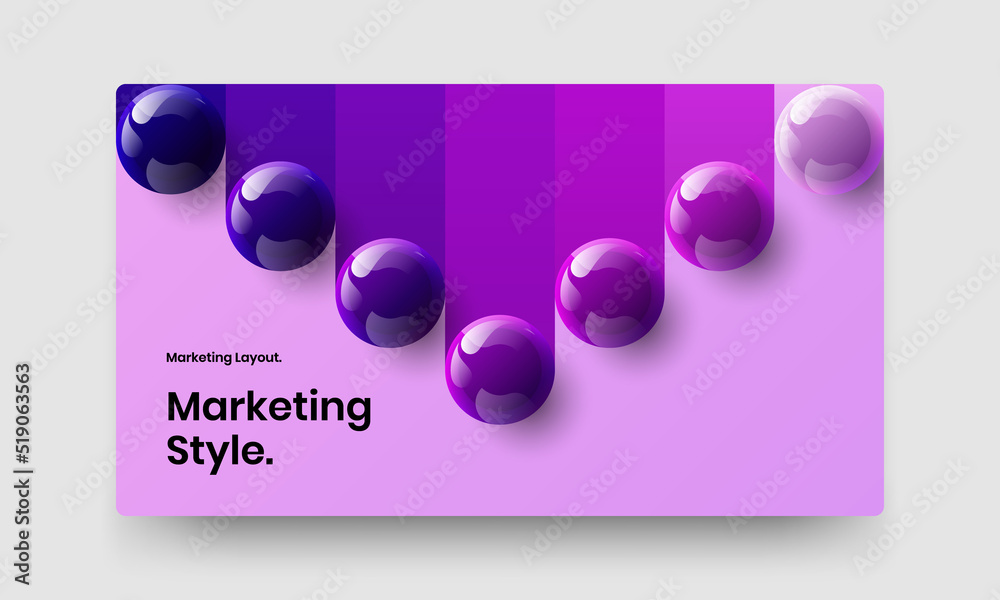 Minimalistic company brochure design vector illustration. Isolated 3D spheres catalog cover concept. Minimalistic company brochure design vector illustration. Isolated 3D spheres catalog cover concept.