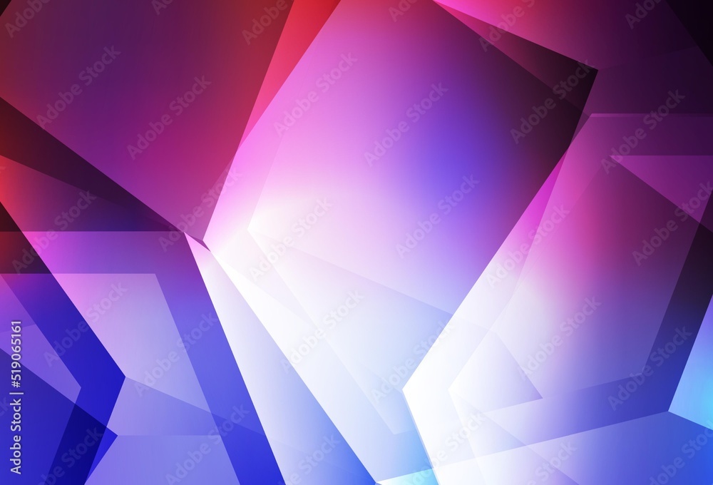 Light Blue, Red vector background with set of hexagons. Light Blue, Red vector background with set of hexagons.