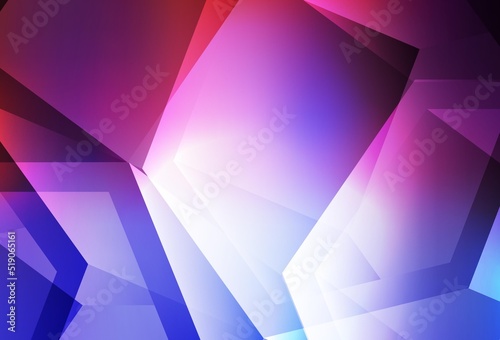 Light Blue, Red vector background with set of hexagons.