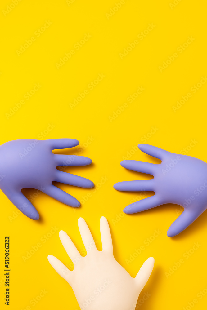 Obraz premium Concept of protective gloves which inflated with air