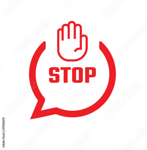 stop sign. Vector icon	