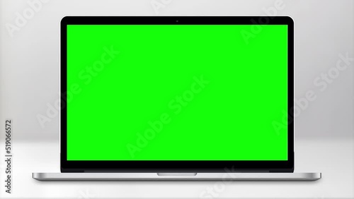 Notebook Laptop Zoom Out Closeup Front Simple