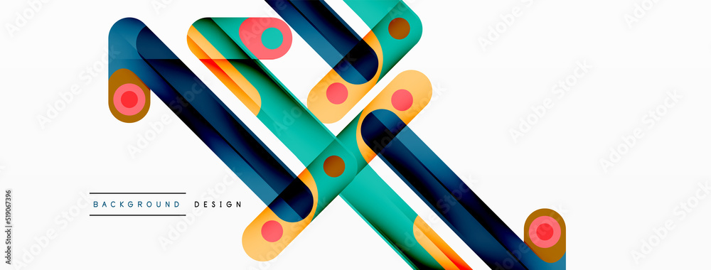 Colorful dynamic stripe composition. Lines geometric creative abstract background for wallpaper, banner or landing Colorful dynamic stripe composition. Lines geometric creative abstract background for wallpaper, banner or landing
