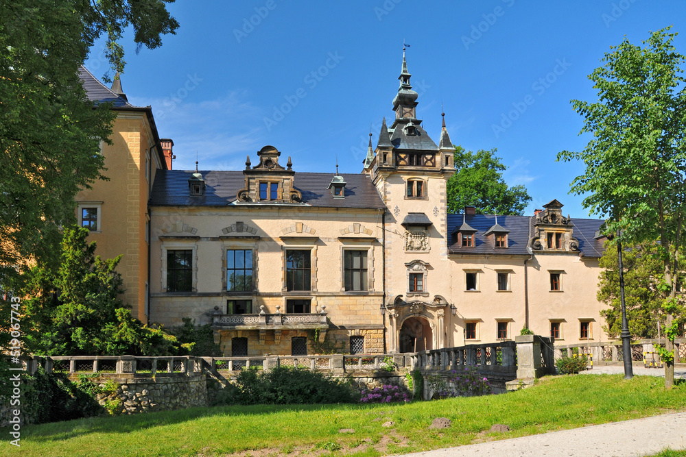 Kliczków Castle, Kliczków, Lower Silesian Voivodeship, Poland.