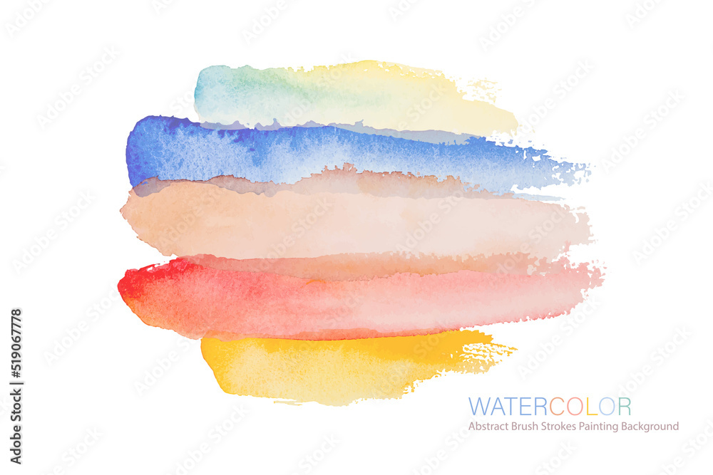 Abstract texture brush watercolor painting, Brushstroke art texture artistic colorful.