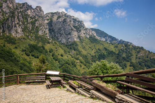 letro valley with val concei and lakes and mountains of trentino photo