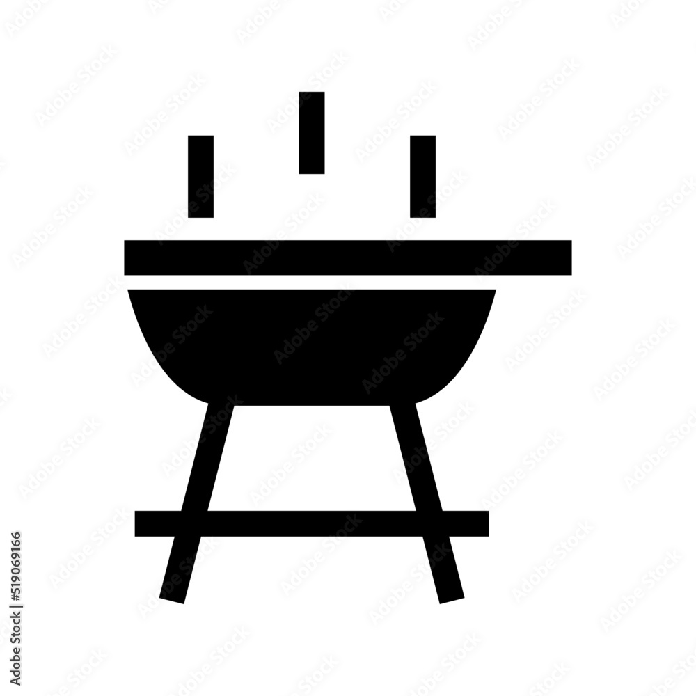 grill icon or logo isolated sign symbol vector illustration - high quality black style vector icons
