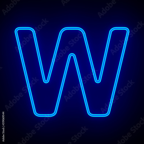 Character W on dark backgro...