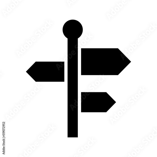 sign post icon or logo isolated sign symbol vector illustration - high quality black style vector icons
