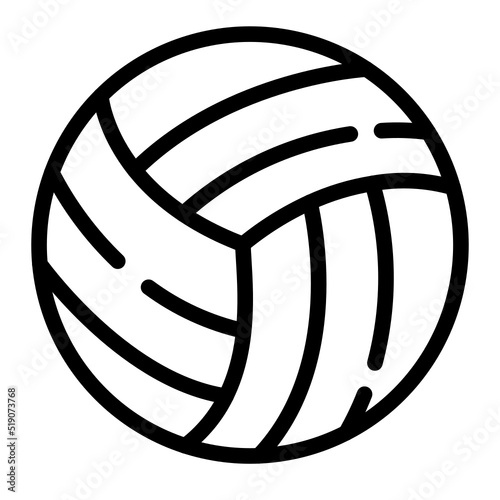 volleyball line icon