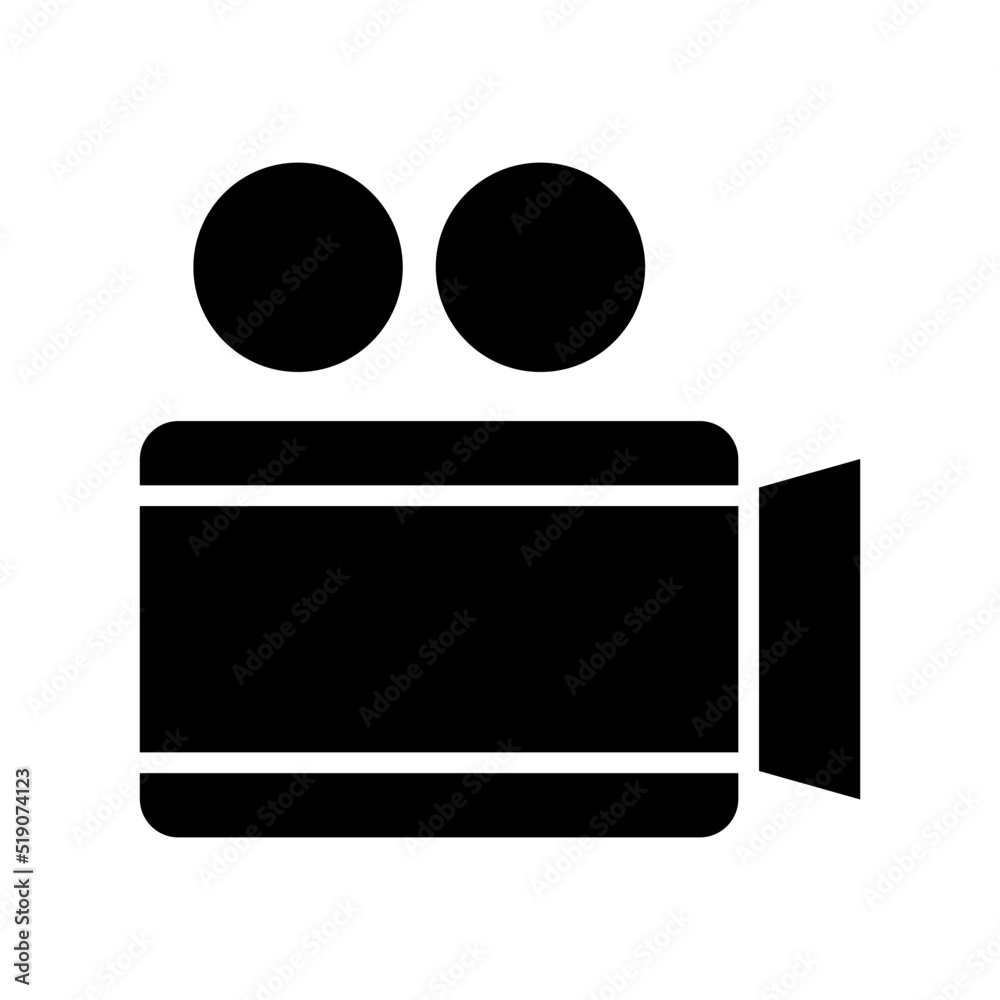 video camera icon or logo isolated sign symbol vector illustration - high quality black style vector icons
