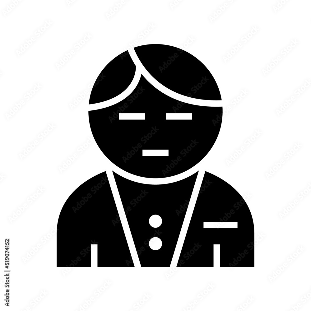 waiter icon or logo isolated sign symbol vector illustration - high quality black style vector icons
