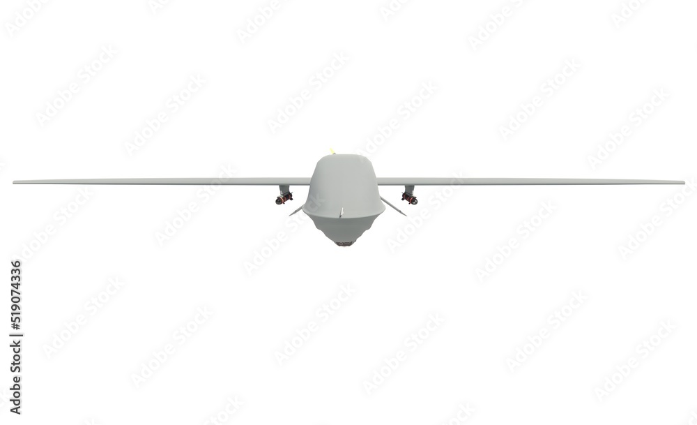 Drone front view concept minimalist render illustration 3d Drone front view concept minimalist render illustration 3d