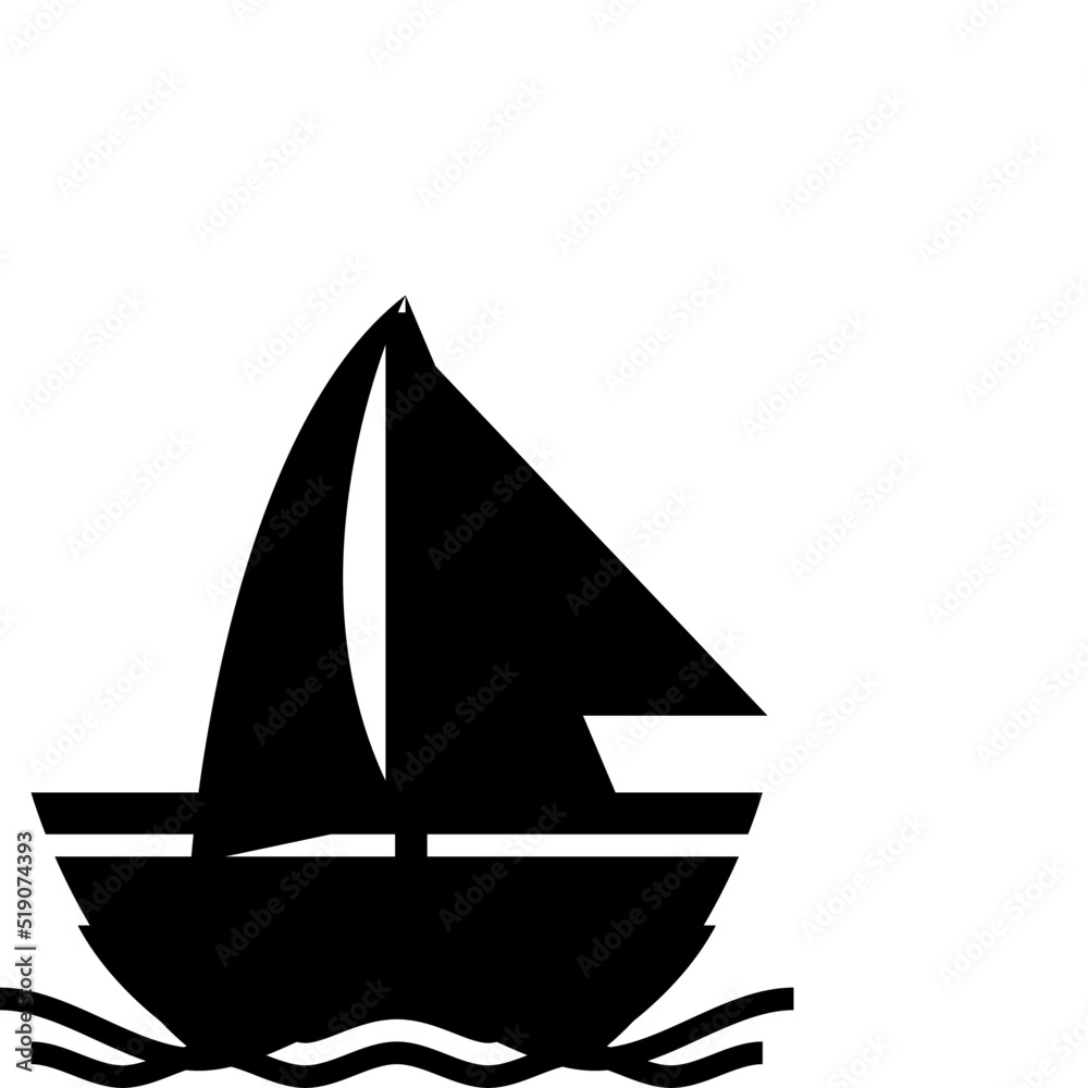 yacht icon or logo isolated sign symbol vector illustration - high quality black style vector icons
