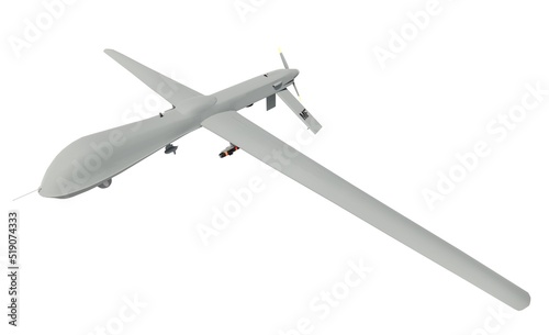Drone aircraft concept 3d illustration model render template