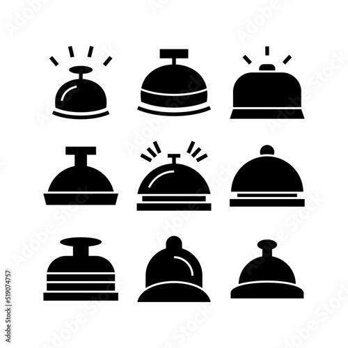hotel bell icon or logo isolated sign symbol vector illustration - high quality black style vector icons
