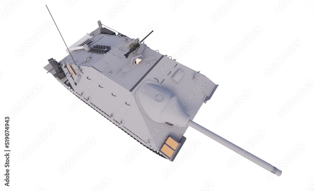 Fototapeta premium Military tank vehicle 3d concept illustration weapon render