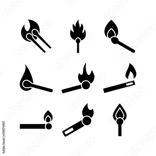 matchstick icon or logo isolated sign symbol vector illustration - high quality black style vector icons
