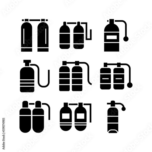 oxygen tank icon or logo isolated sign symbol vector illustration - high quality black style vector icons 