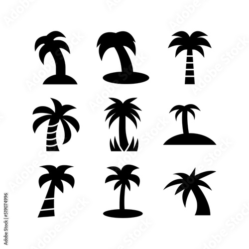 palm tree icon or logo isolated sign symbol vector illustration - high quality black style vector icons

