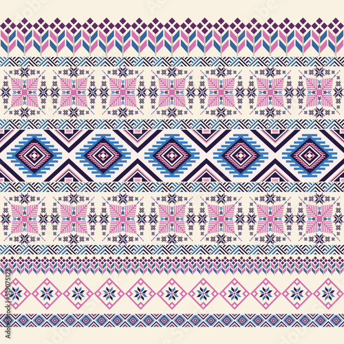 Seamless tribal stripes Aztec geometry can be used in textile design, web design for clothing, accessories, decorative paper, wrapping, envelopes, backpacks, book covers.
