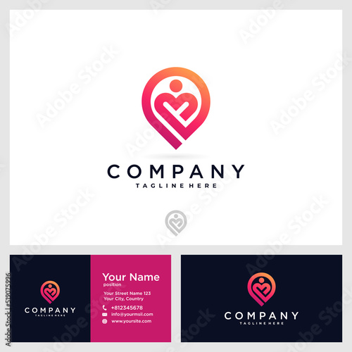 people point logo, location logo