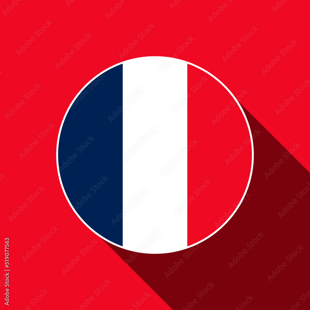 Country France. France flag. Vector illustration.