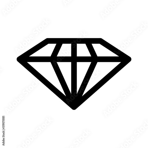 diamond icon or logo isolated sign symbol vector illustration - high quality black style vector icons
 photo