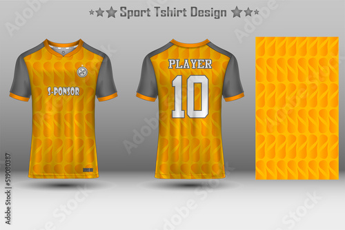 Football jersey mockup and sport jersey mockup with abstract geometric pattern