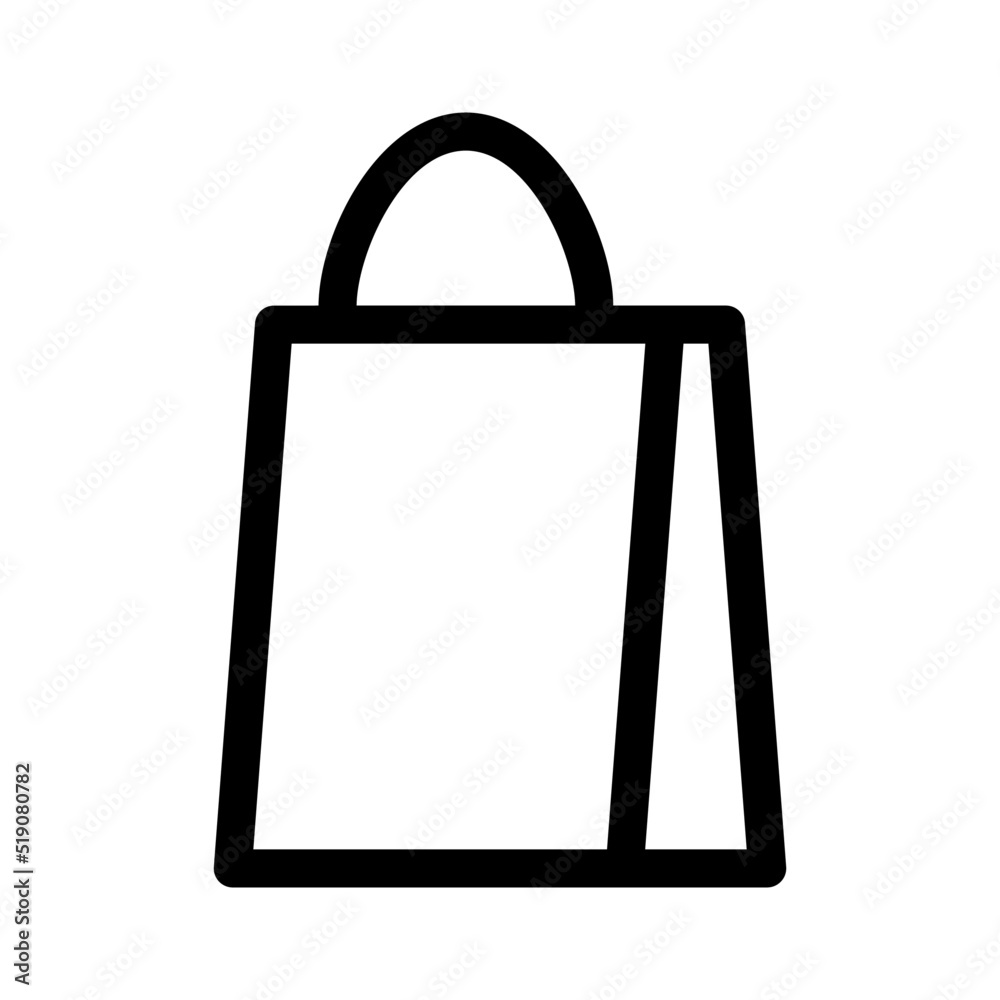 shopping bag icon or logo isolated sign symbol vector illustration - high quality black style vector icons
