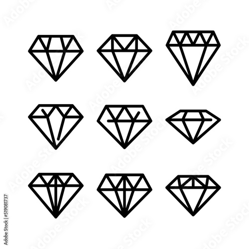 diamond icon or logo isolated sign symbol vector illustration - high quality black style vector icons
