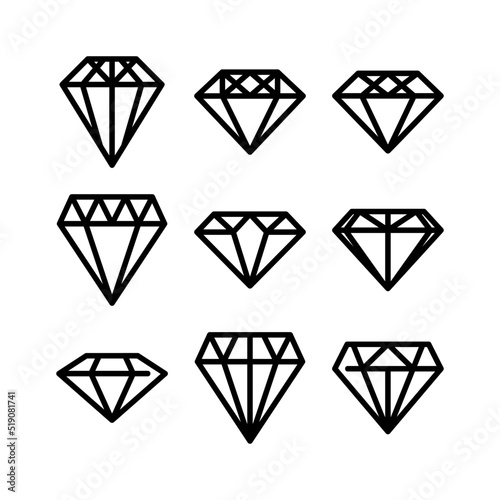 diamond icon or logo isolated sign symbol vector illustration - high quality black style vector icons
