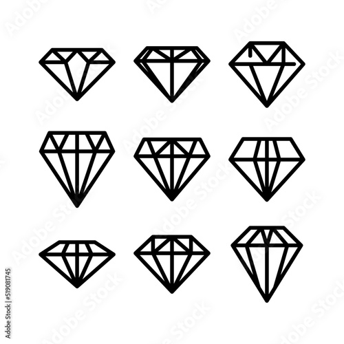 diamond icon or logo isolated sign symbol vector illustration - high quality black style vector icons 