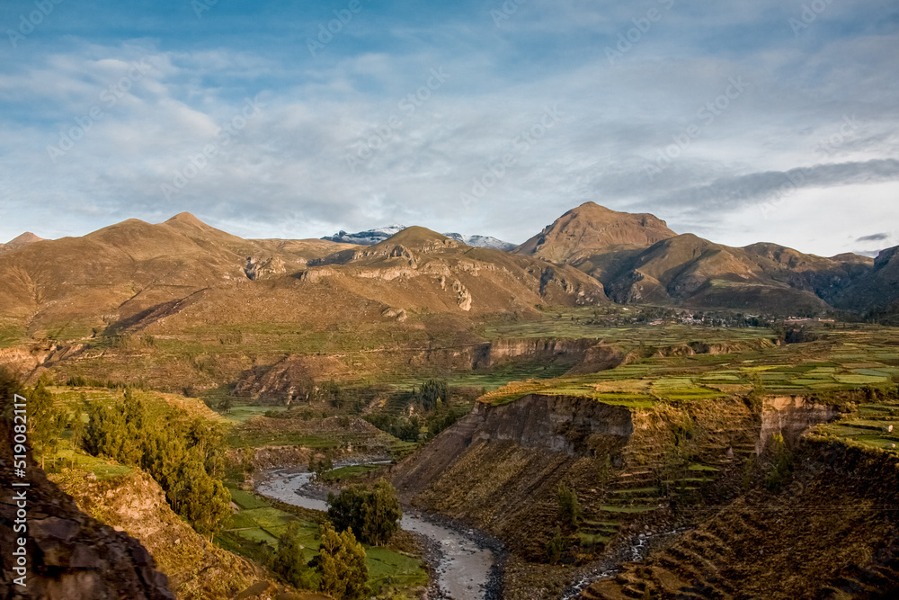 Naklejka premium Colca Canyon area in Peru - South America. One of the deepest canyons in the world