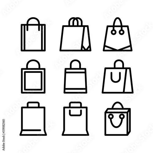 shopping bag icon or logo isolated sign symbol vector illustration - high quality black style vector icons 