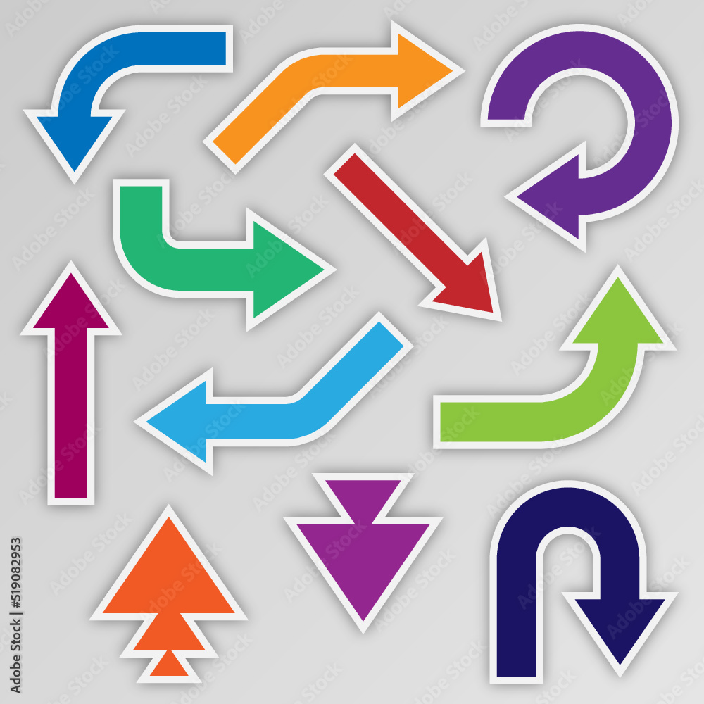 Set of Simple Arrows Vector Models / Ai Illustrator Set of Simple Arrows Vector Models / Ai Illustrator