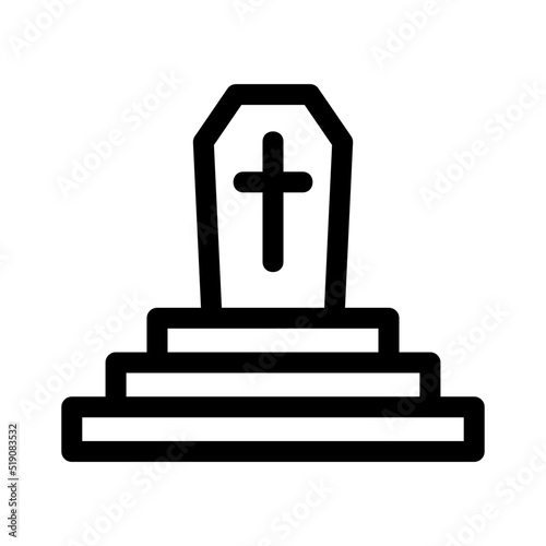 cemetery icon or logo isolated sign symbol vector illustration - high quality black style vector icons 
