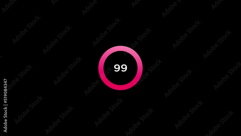 neon light loading animation round shape video, countdown 100 animation concept, circle progress bar, pink color neon light loading animation round shape video, countdown 100 animation concept, circle progress bar, pink color