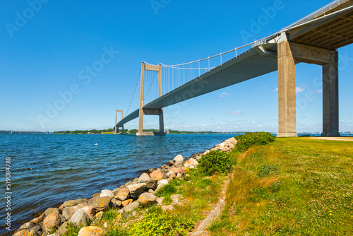 Fototapeta New Little Belt Bridge connecting Jutland and Funen at Middelfart