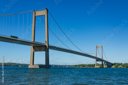 Obraz na plátně New Little Belt Bridge connecting Jutland and Funen at Middelfart